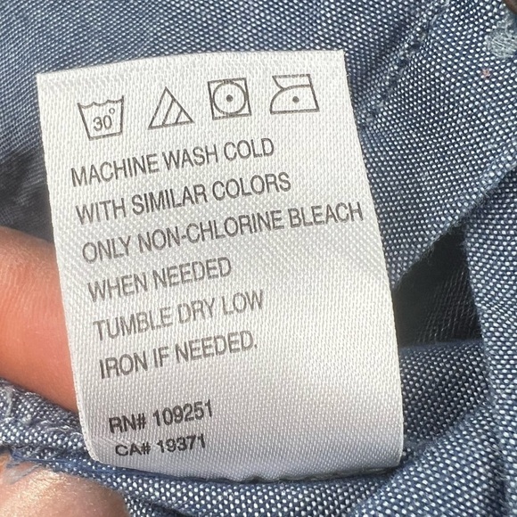 Trovota blue long sleeve button down shirt size S - Picture 4 of 7